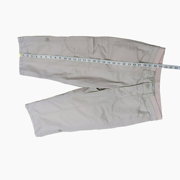 Riders by Lee Skimmers 8 M Mid-Rise Tan Womens Beige Capri Pants Cotton Stretch - Picture 5 of 5